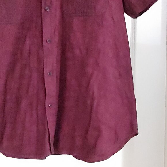 Affliction Mens Maroon Button S-Sleeve Grunge Rocker Rockstar Metal Band XL - Picture 7 of 11